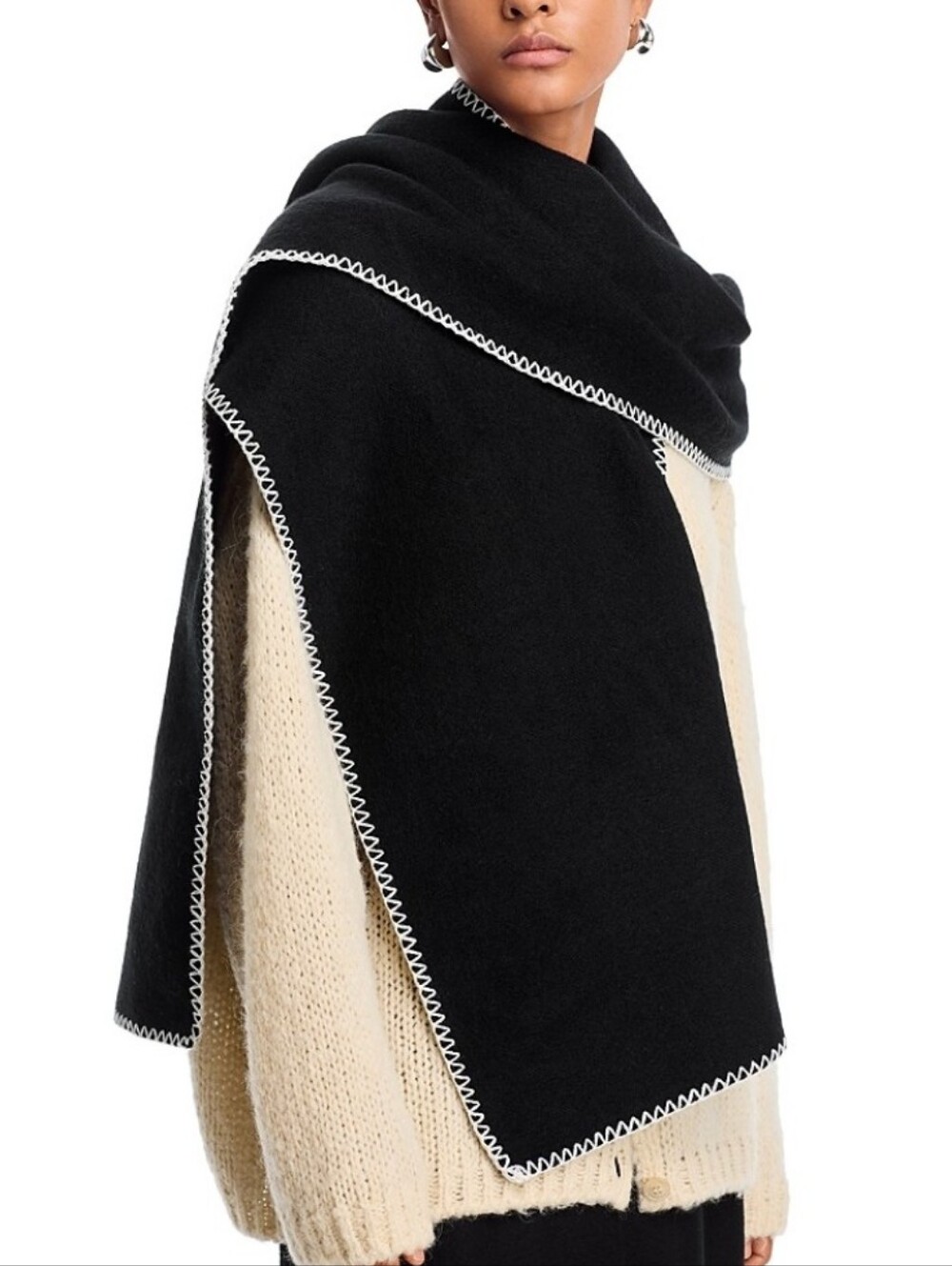 Aqua Whipstitch Scarf - Exclusive tp Bloomingdale's. NWT Gift Fall Winter Cold.